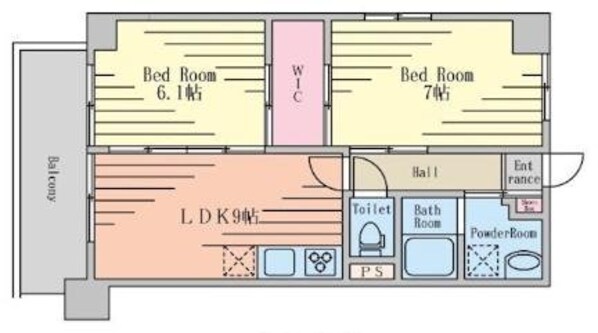 サキ西小岩の物件間取画像